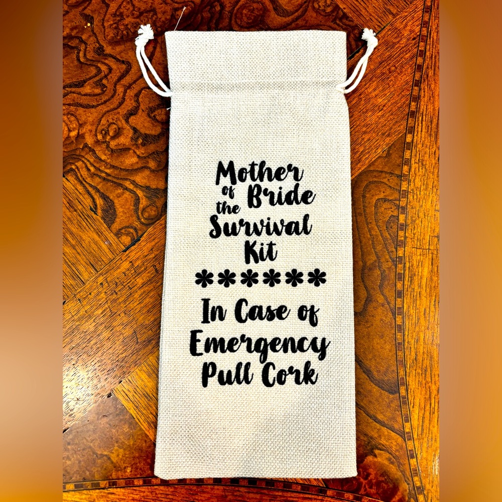 Mother of the bride wine bag